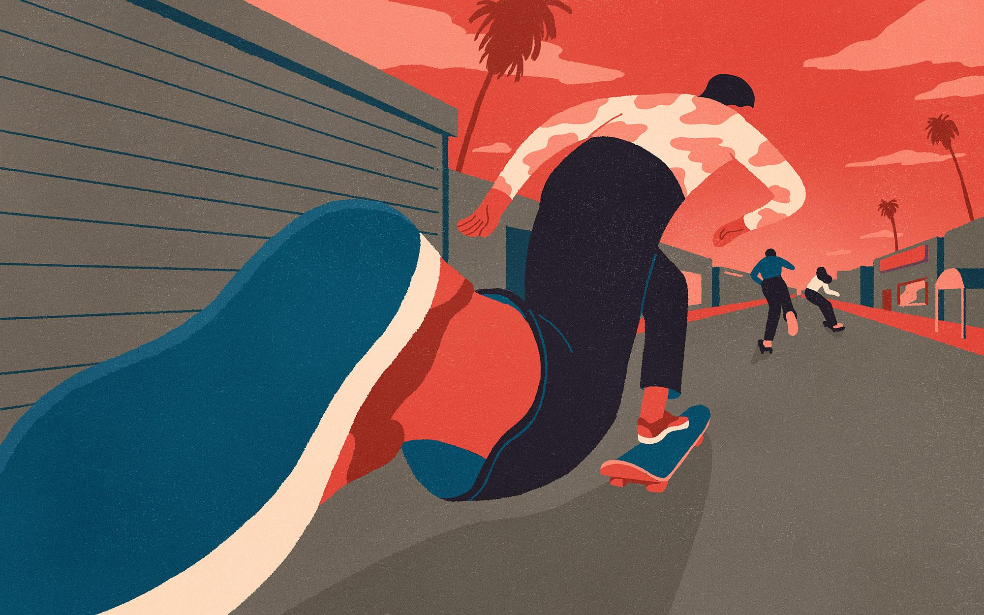 Peter Phobia Balance Kickflips Skateboard Illustration n°9