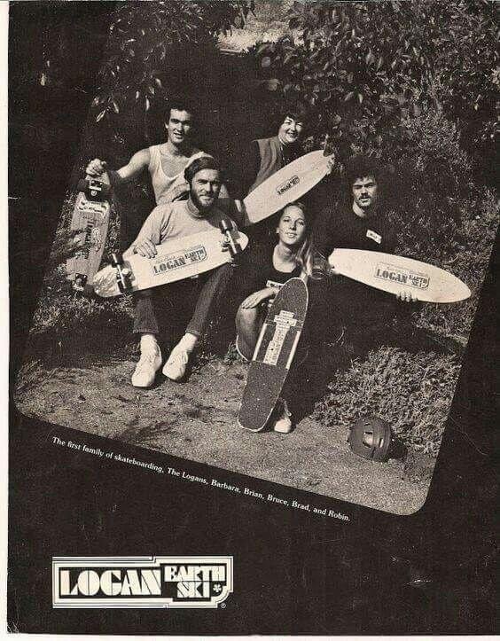 first family of Skateboarding 1976_Barbara And kids Brian Bruce Brad and Robin 1976